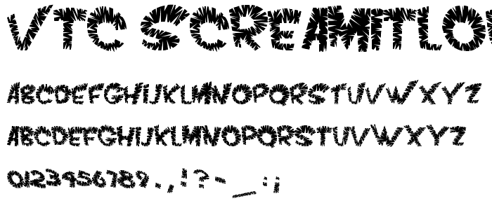 VTC ScreamItLoudSliced Regular font